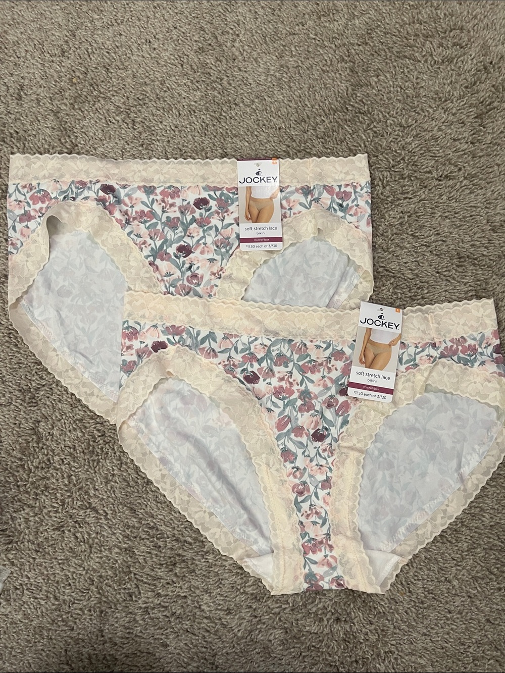NWT- Jockey- L- microfiber lace bikini